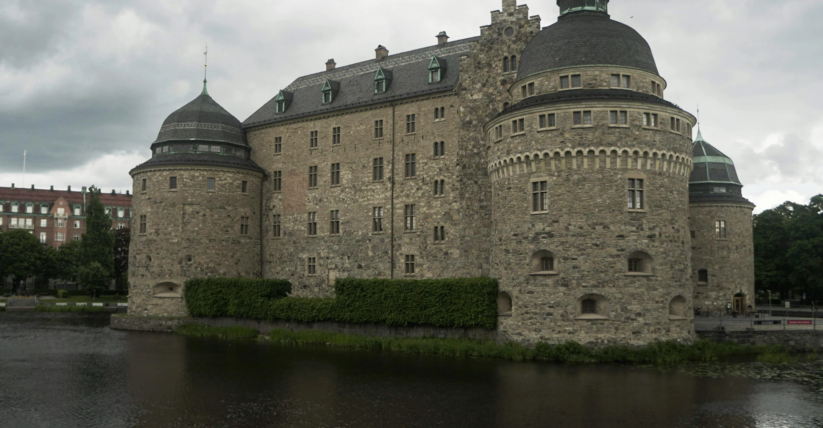 there is a old castle by the water