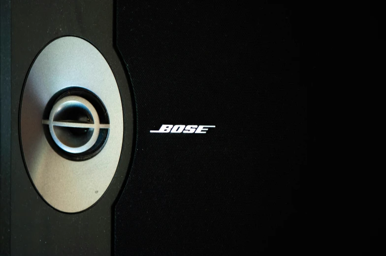 the close up view of a door with a logo