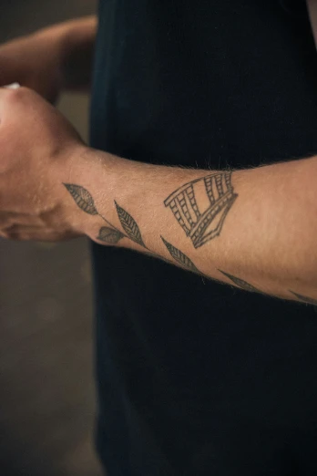a person has a tattoo on their arm