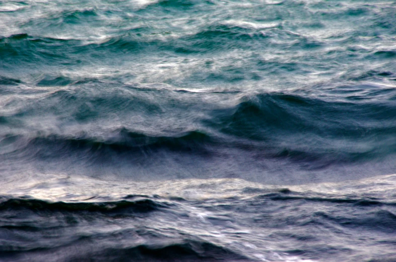 closeup view of the ocean, dark ocean waves