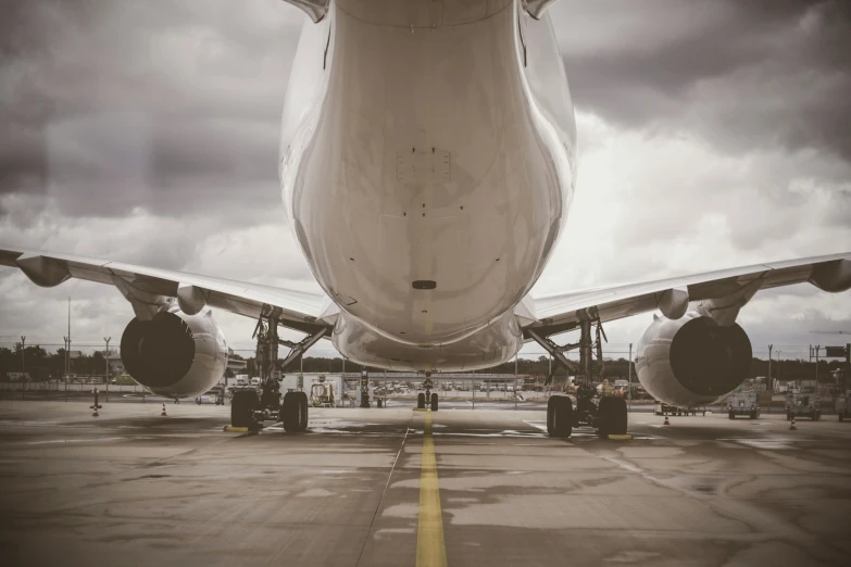 an airplane that is parked in an airport