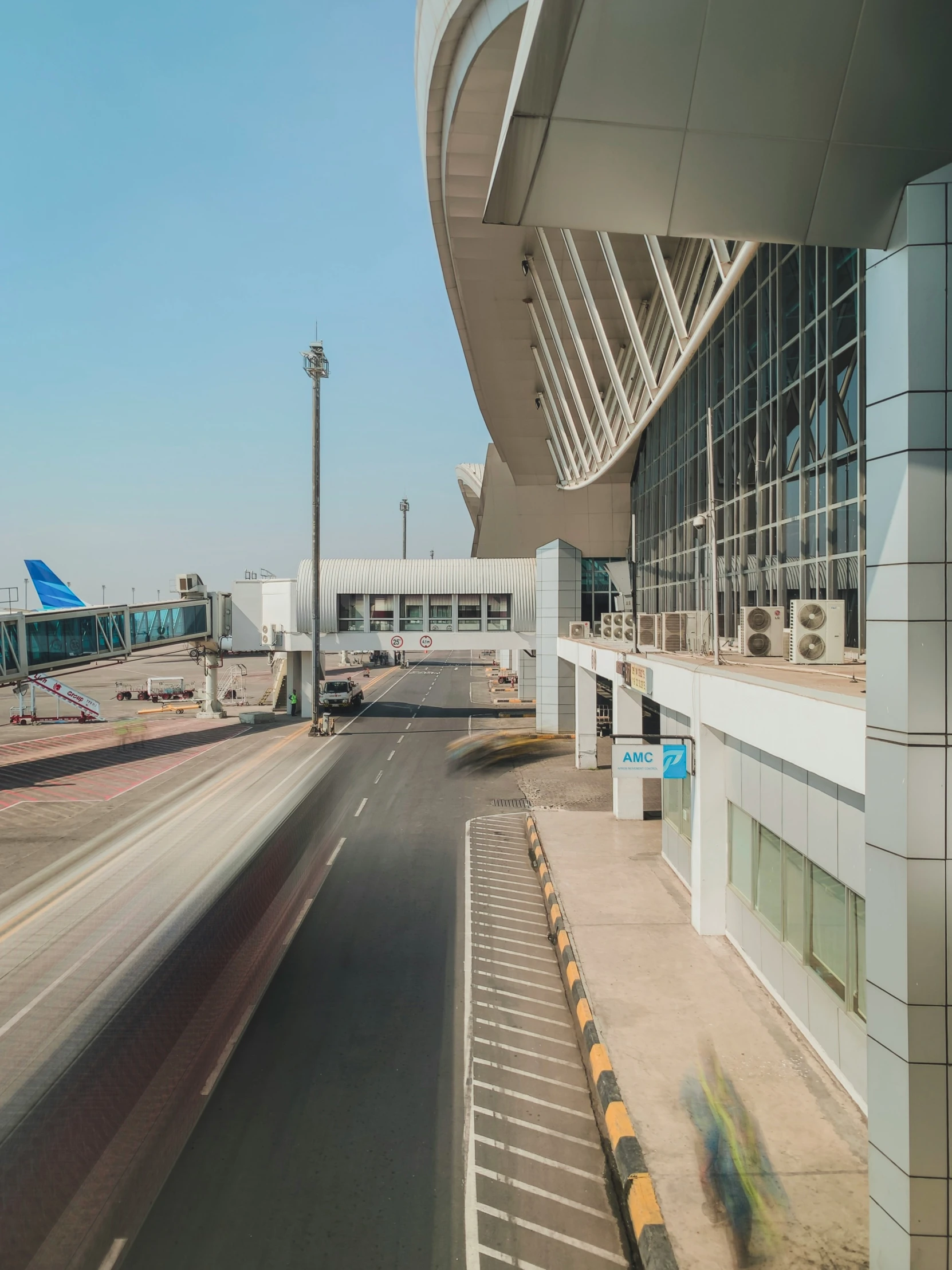 an airport and passenger terminal seen from the inside