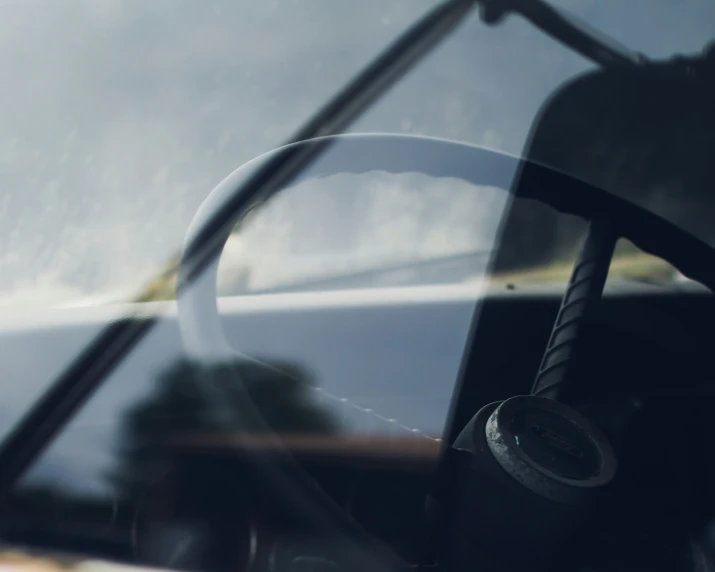 the view from inside of the car of its windscreen