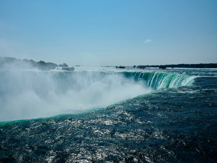 the water on the side of a waterfall