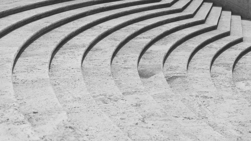 black and white pograph of concrete steps casting shadows