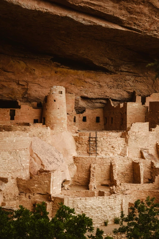 a po of some old structures in a rock formation