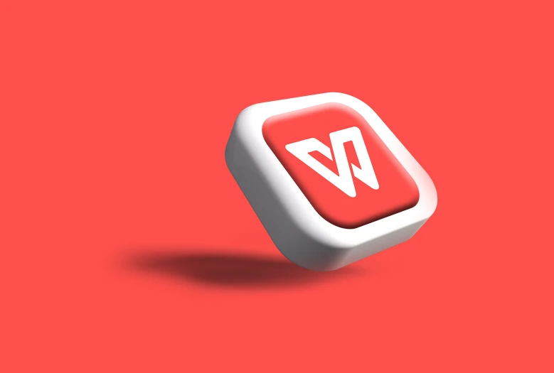 a red and white app icon on top of a red background