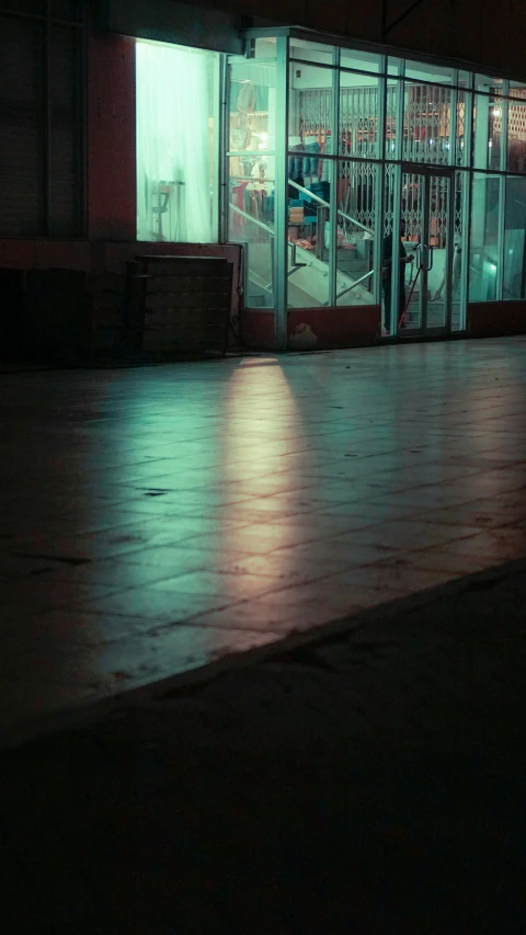 a person sitting in front of a building