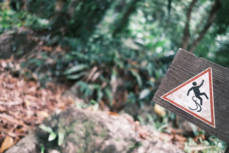 a crossing sign for the hikers warning about crossing