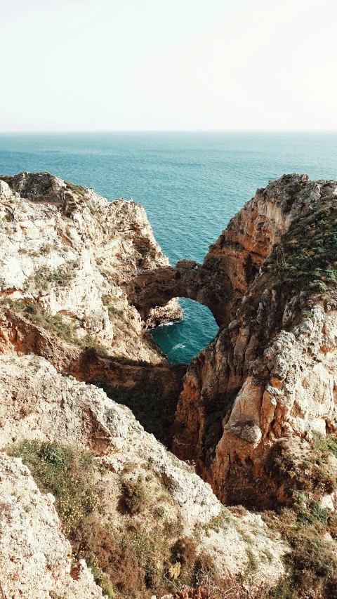 a rock formation that appears to have been built on top of some rocky cliffs