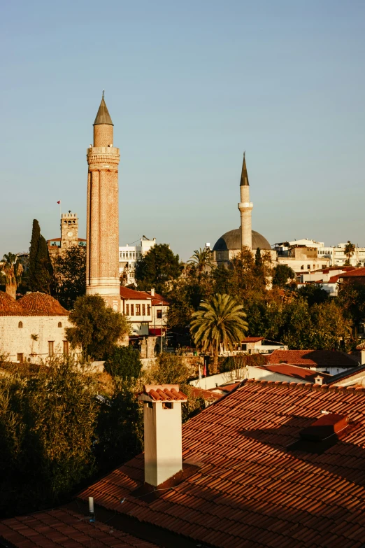 the tower is next to the city's skyline