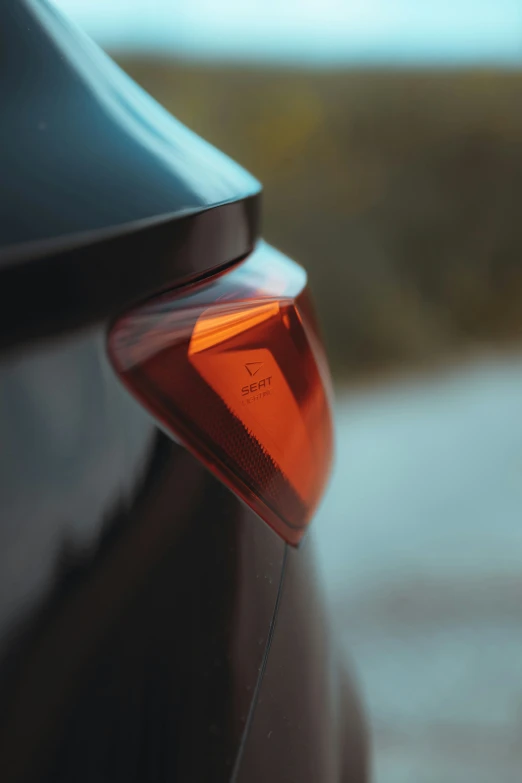 the tail light is visible from a car