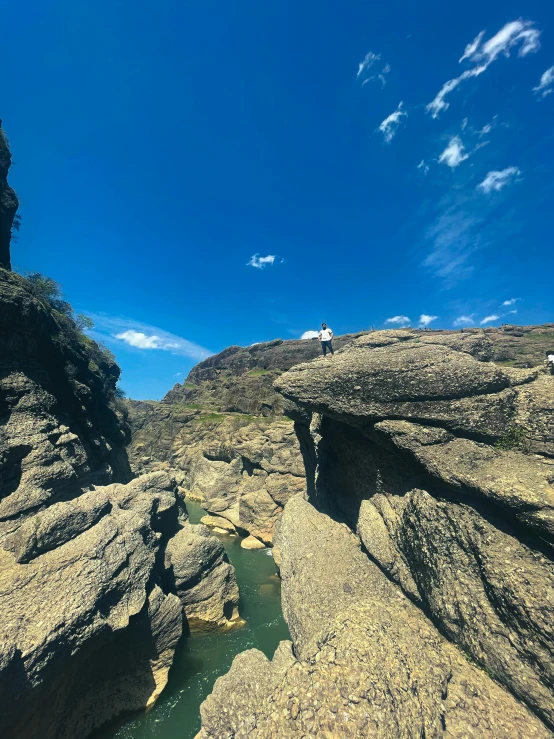 a view of some very strange rock formations