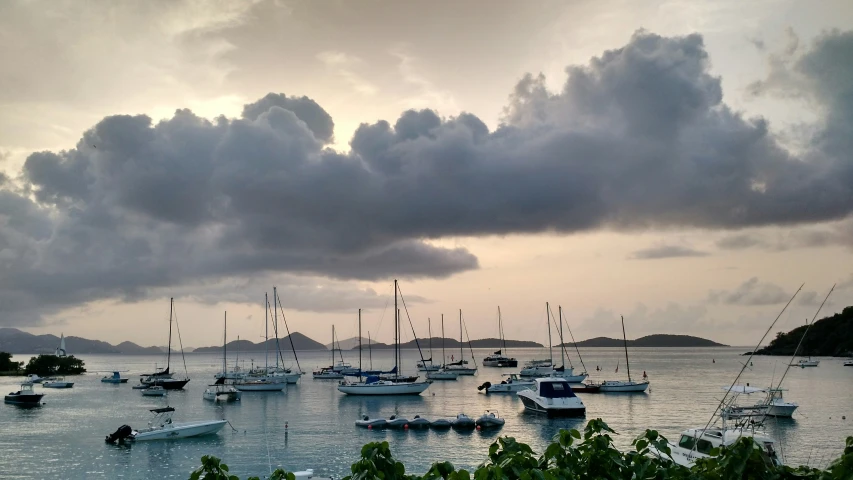 a bunch of boats out in the water