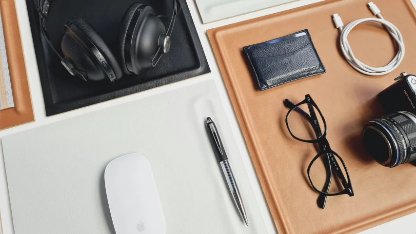 a bunch of items laying out together on a table