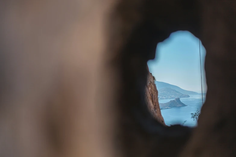 a cave looking out towards the ocean