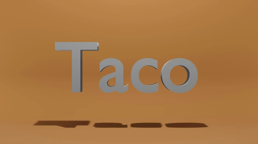 shadow is cast by the letters taco on the wall