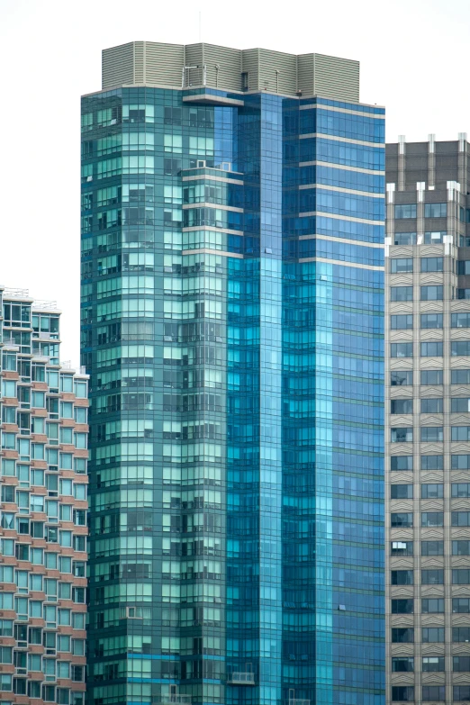 many modern buildings stand out in the sunlight