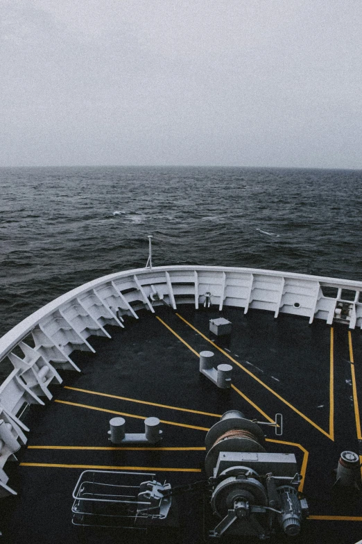 an over head s of the back deck and upper deck area of a cruise ship