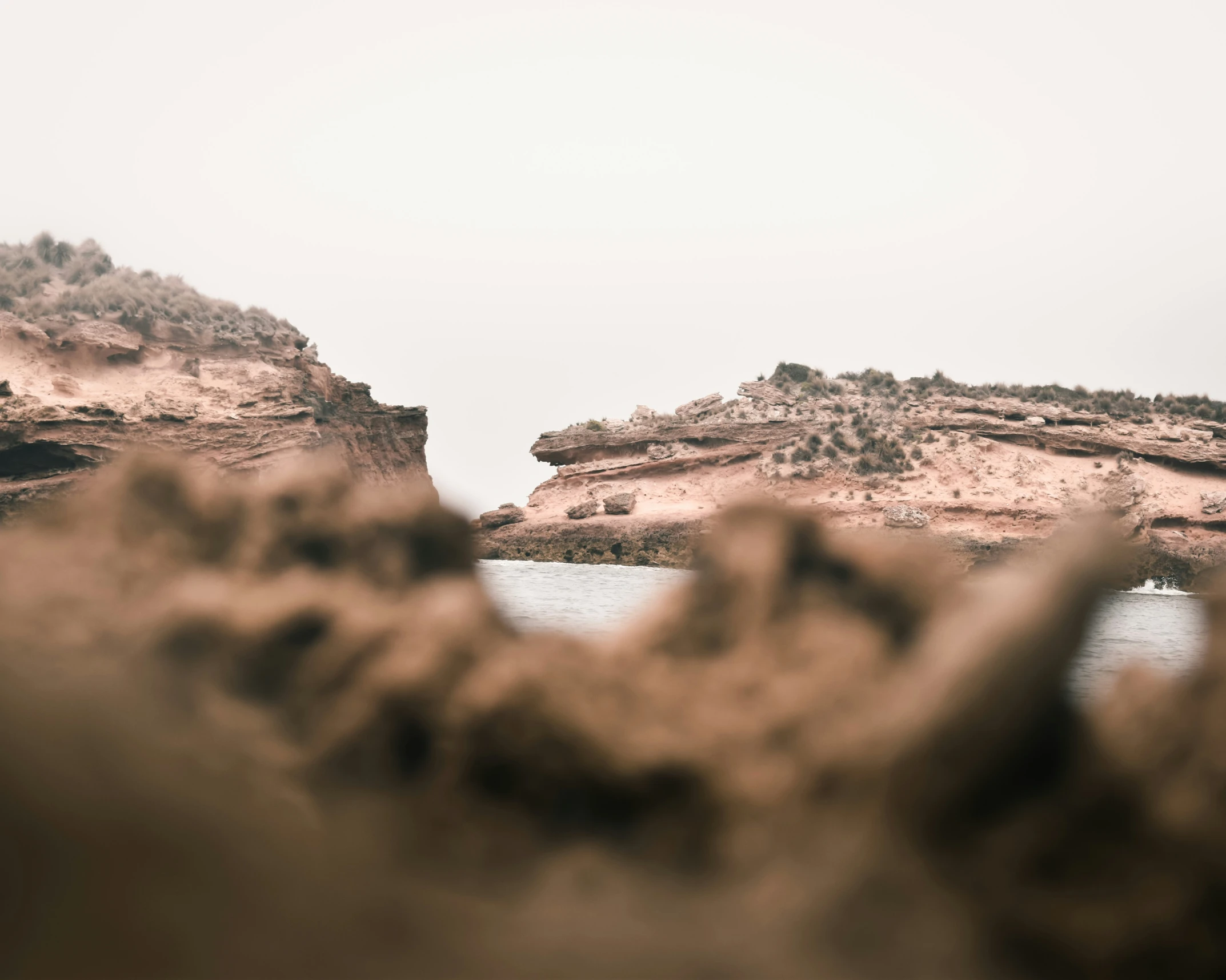 a rock formation looks like it could have been taken over the ocean