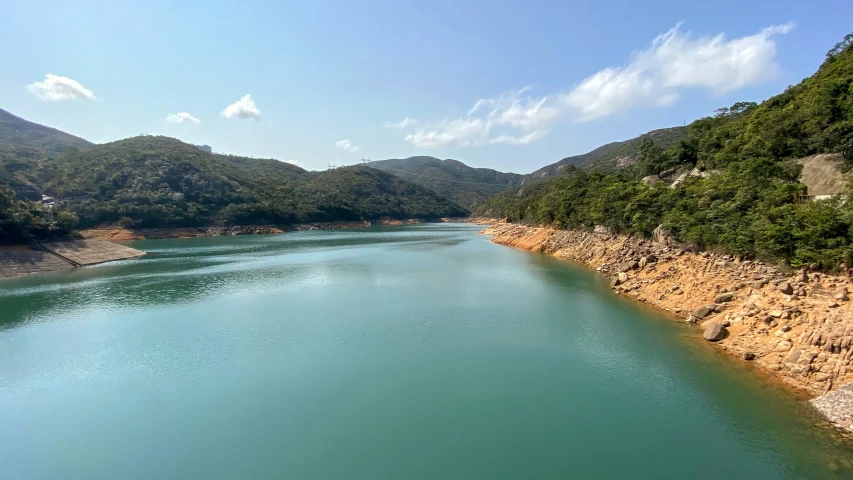 a view of a lake near the mountains