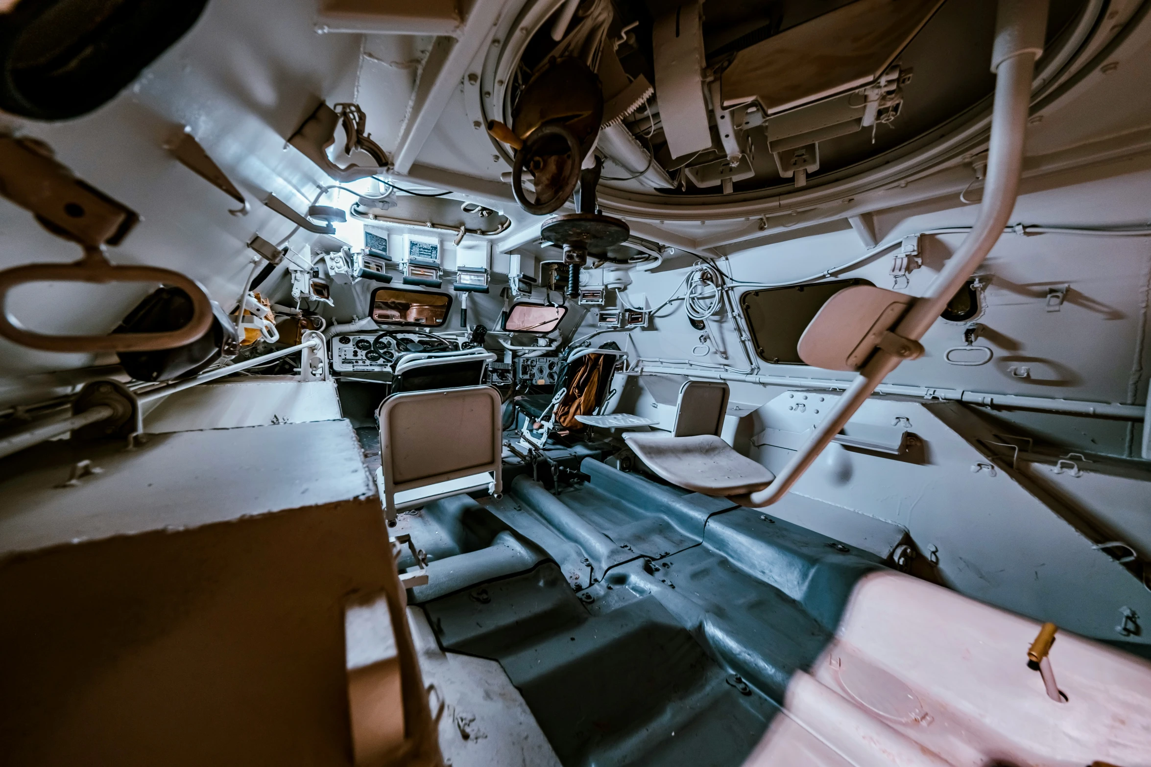 this is an astronaut's view of the inside space shuttle