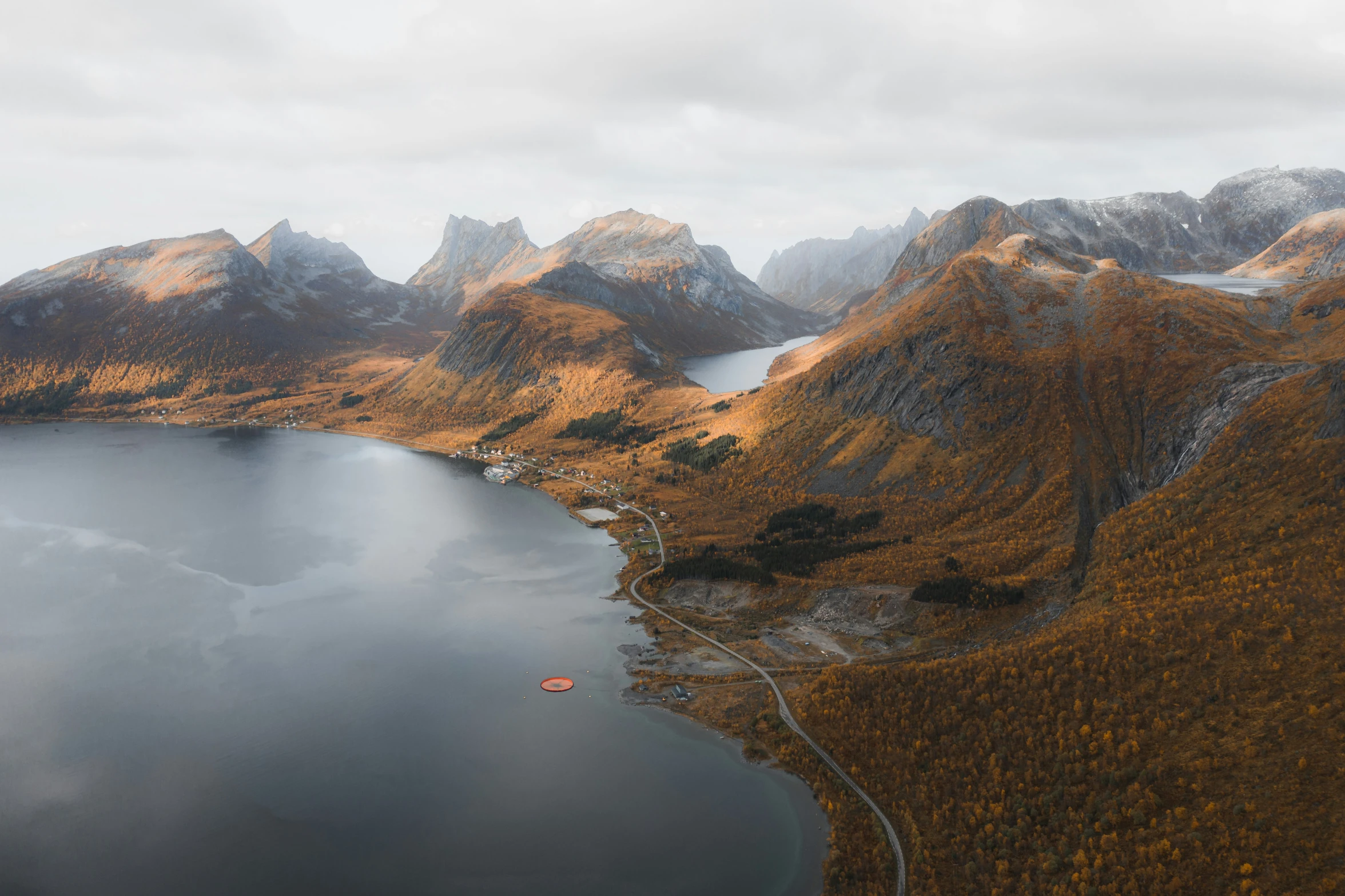 the mountains with lakes and lakes surrounded by greenery