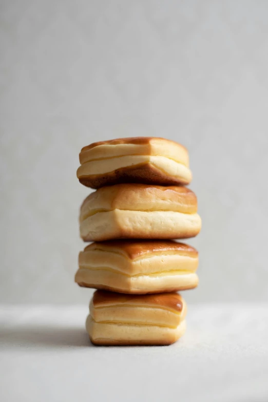 several small pastry items piled in the middle