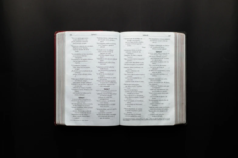 a bible open to a list of things on it