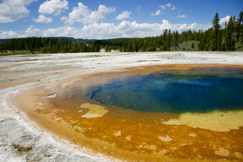 there is a lake in the middle of some land