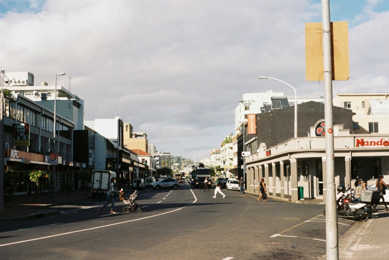 a person riding a bicycle on a city street