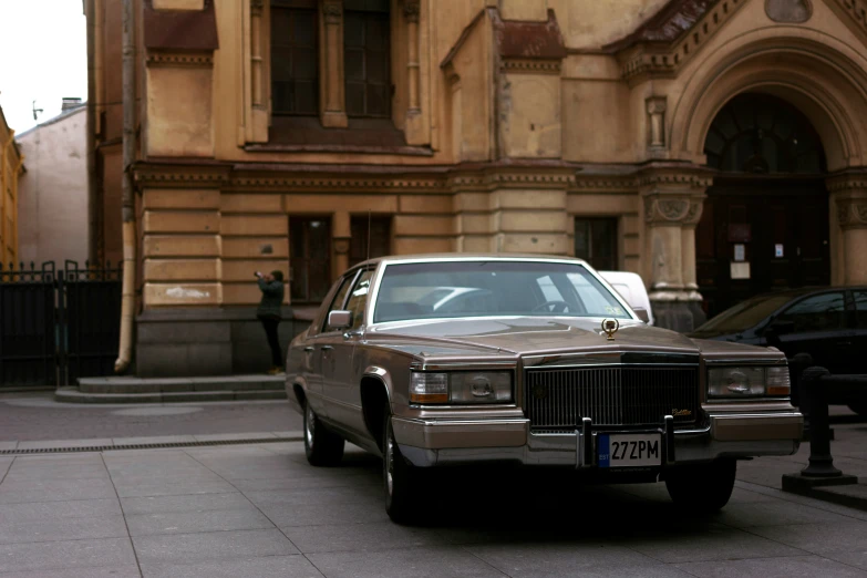 a luxury vehicle parked on a city street