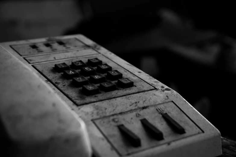 a close up of the top of an old control board
