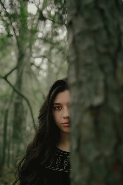 an image of a woman looking over her shoulder