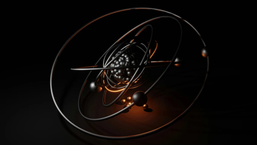 a computer artwork with a dark background and a star