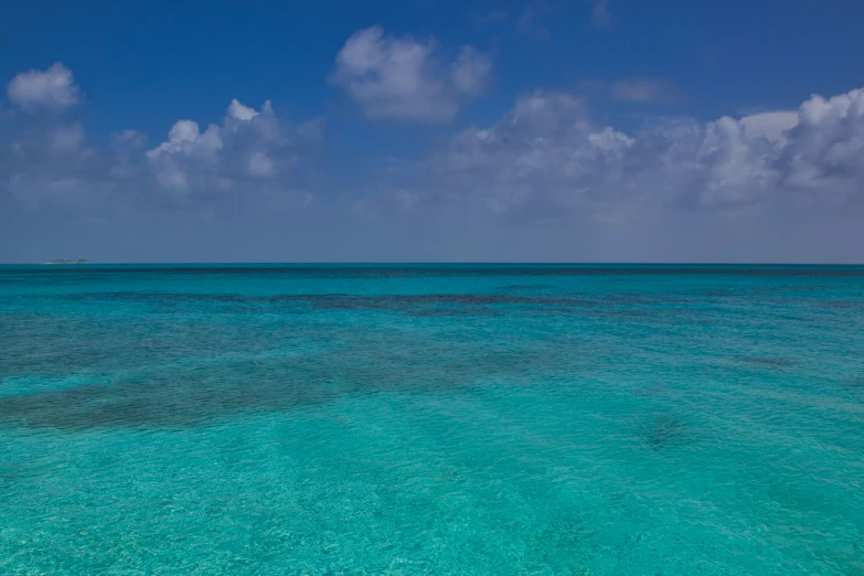 there is a very large body of water that is very blue