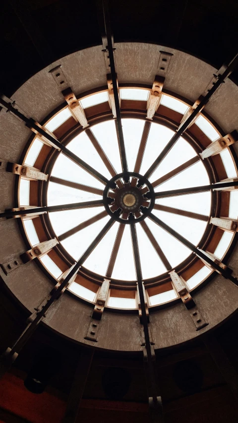 the top view of the ceiling in the lobby of an office building