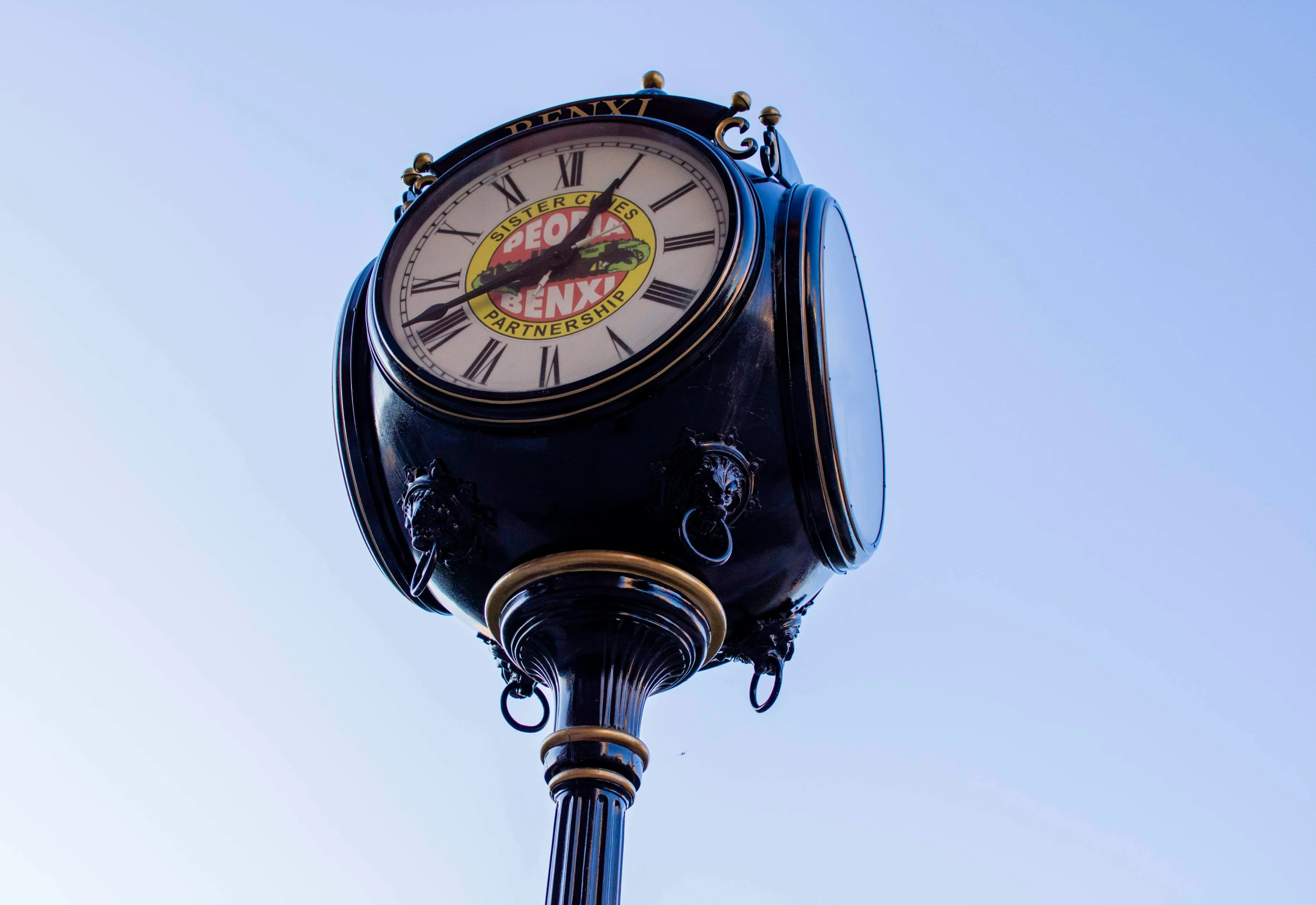 a close up s of a street clock