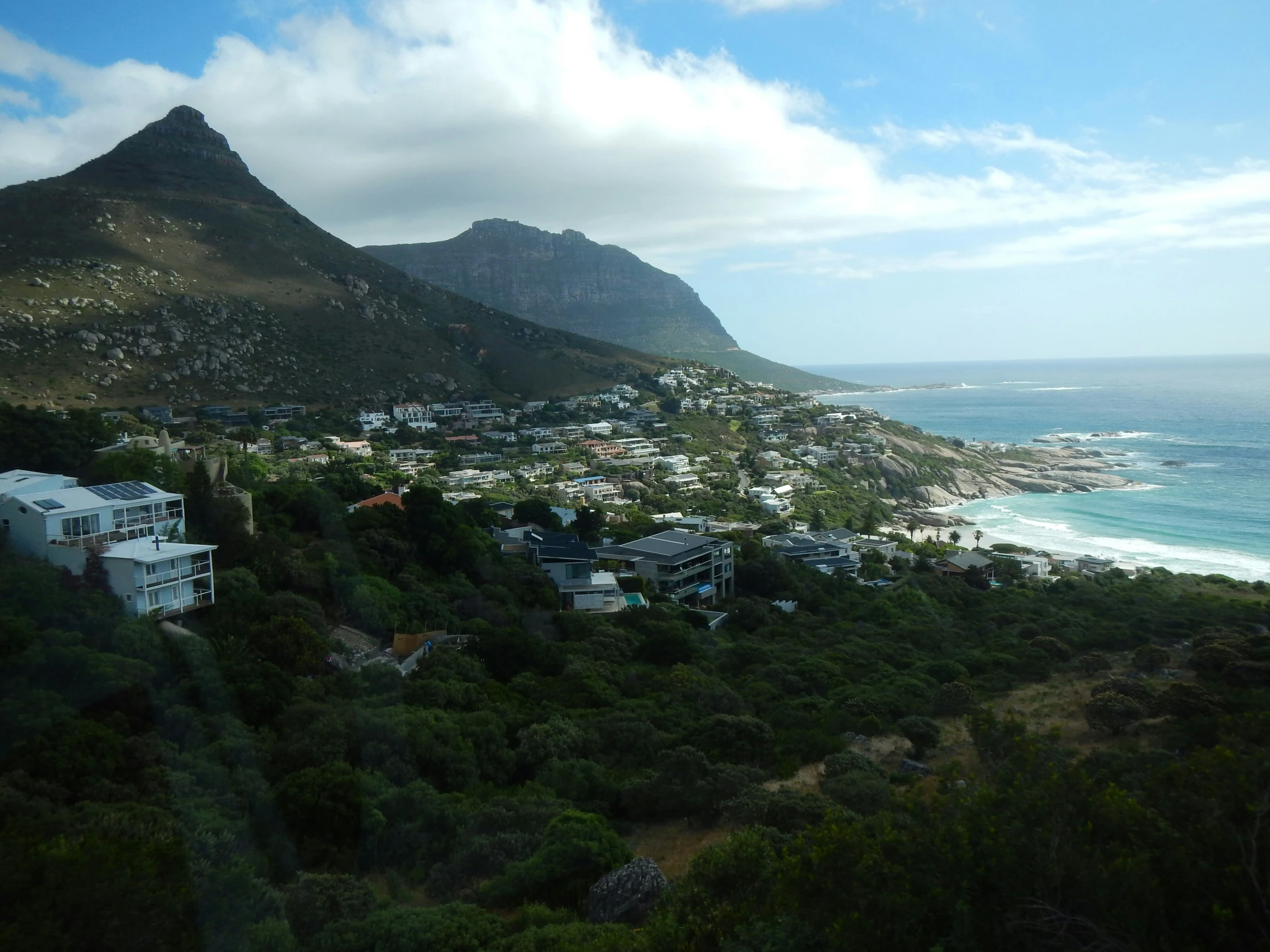 there is a view from atop of a hill