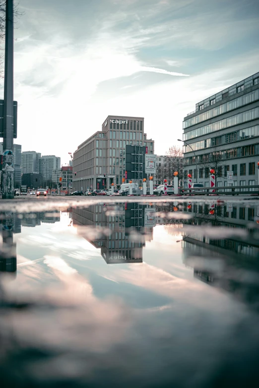 some very tall buildings near a body of water