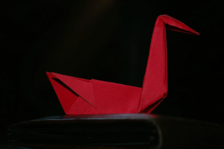 a close up s of the origami crane