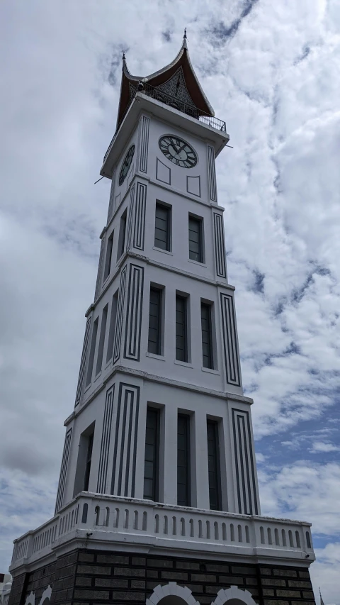 the clock tower is on the top of the building