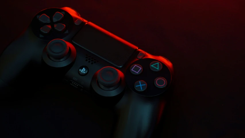 an illuminated video game controller is seen in this file po