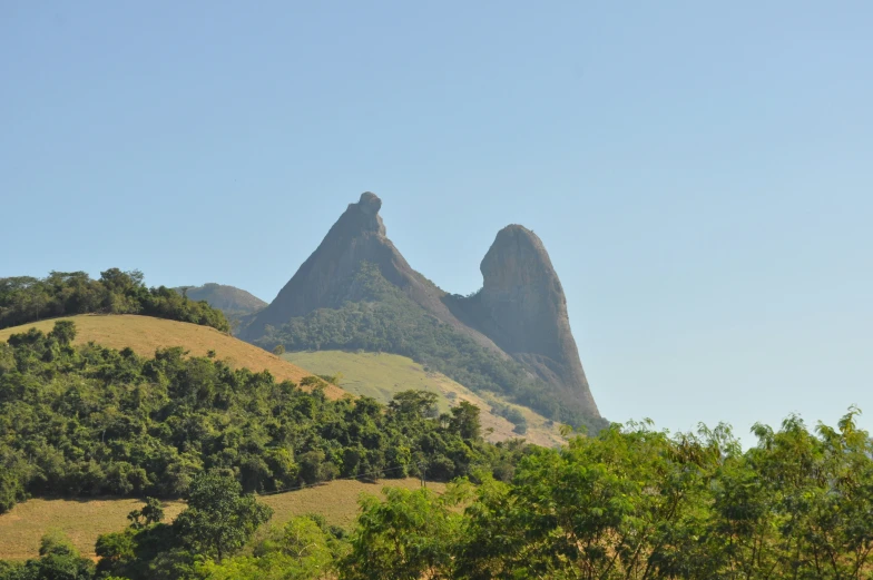 an image of three mountains that are shown from the front