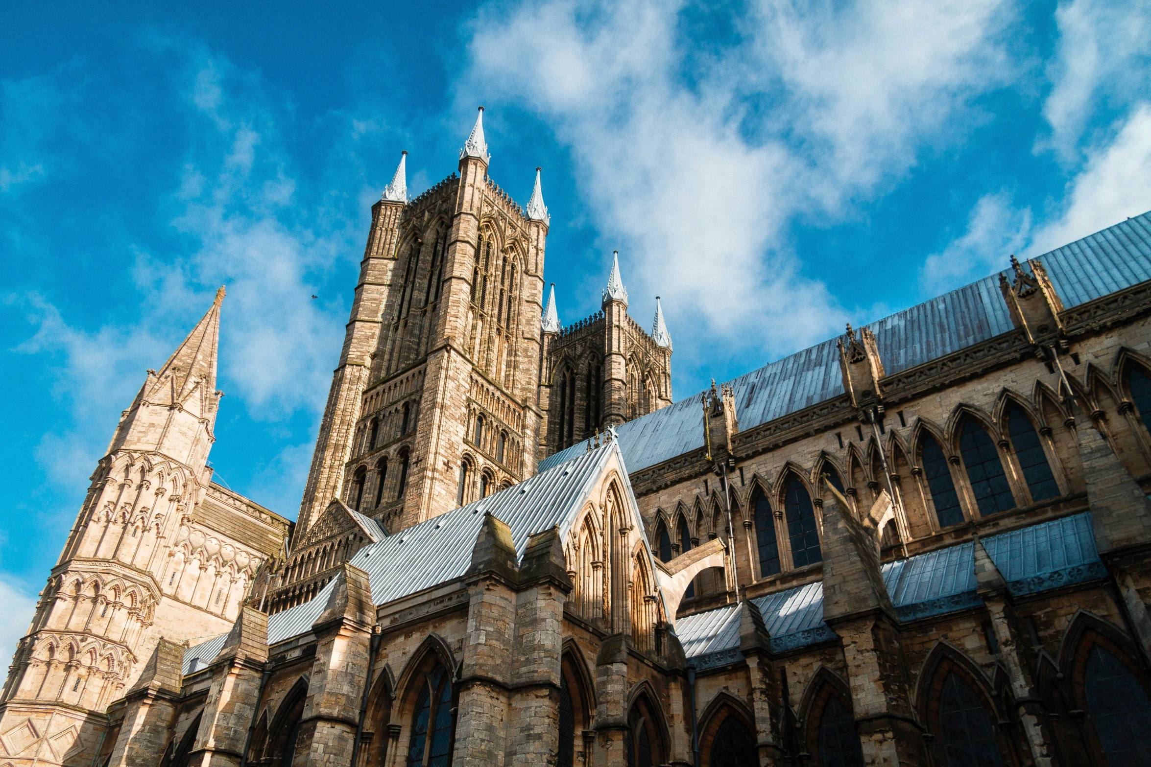 an old cathedral with some pointed spires