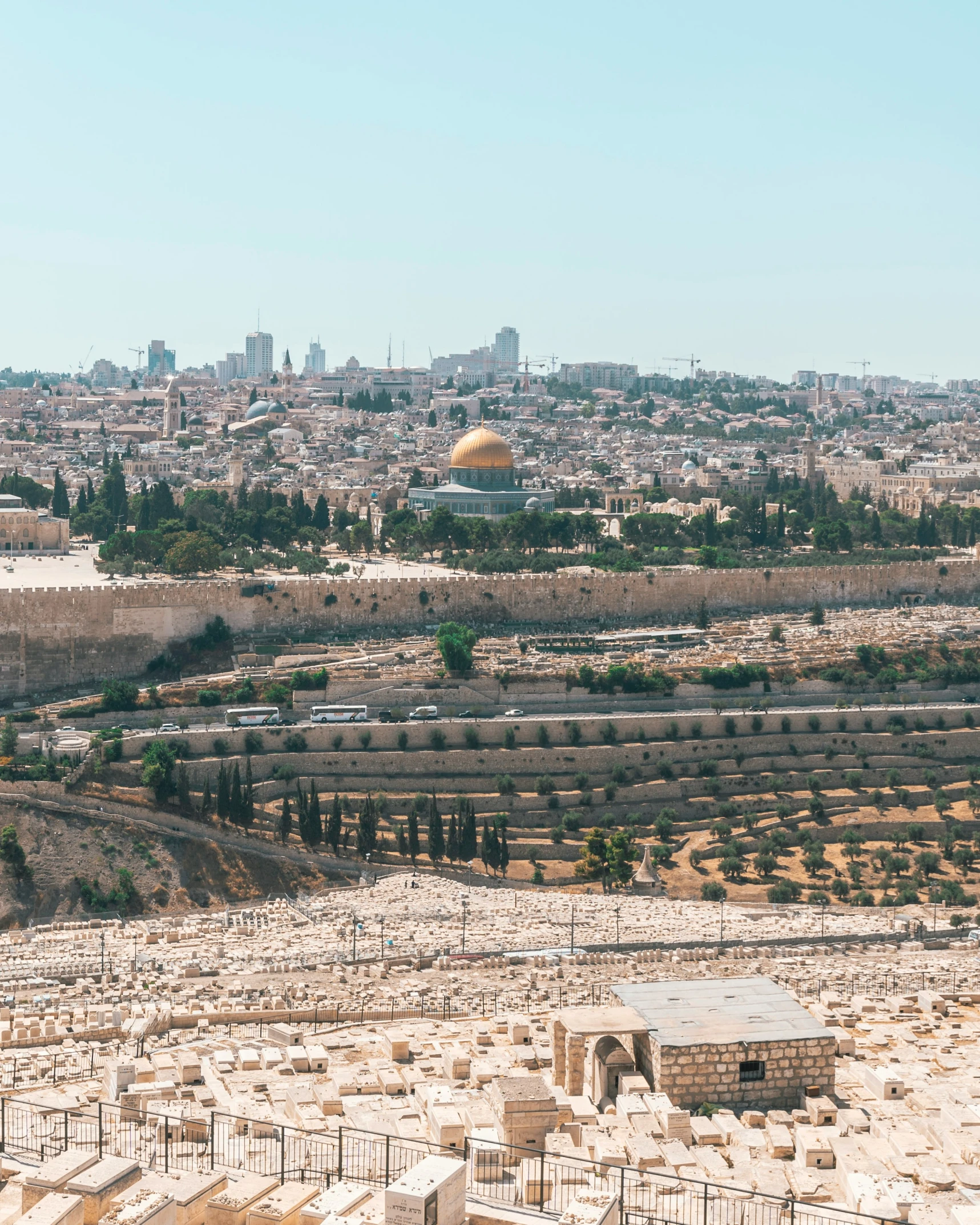 the city of israel in the background is the ancient part of the country