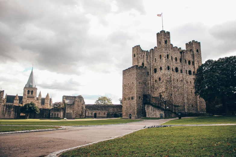 castle like structure with multiple stories built into the ground