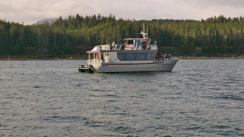 a large boat moving through a body of water