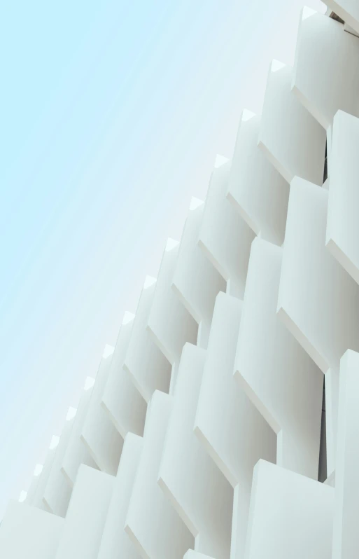 abstract architecture pograph of wavy walls and white rectangular tiles