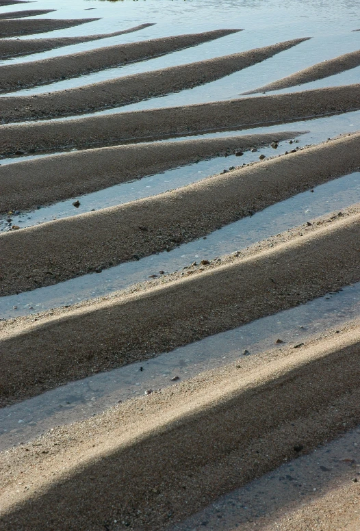 there are several lines of concrete along the shore line